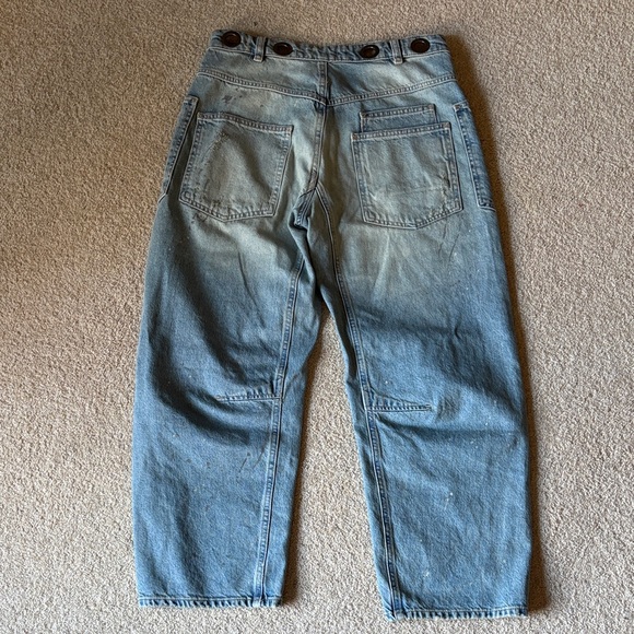 Free People We The Free Moxie Low-Slung Pull-On Barrel Jeans size 25 - Picture 10 of 13